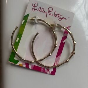 Lilly Pulitzer Gold Hoop Earrings